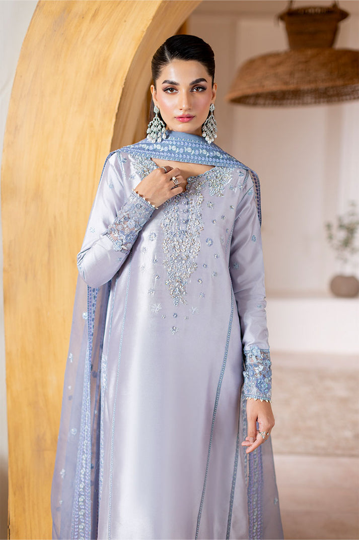 Mushq 3 Piece Pret Suit - Gray - LB30478