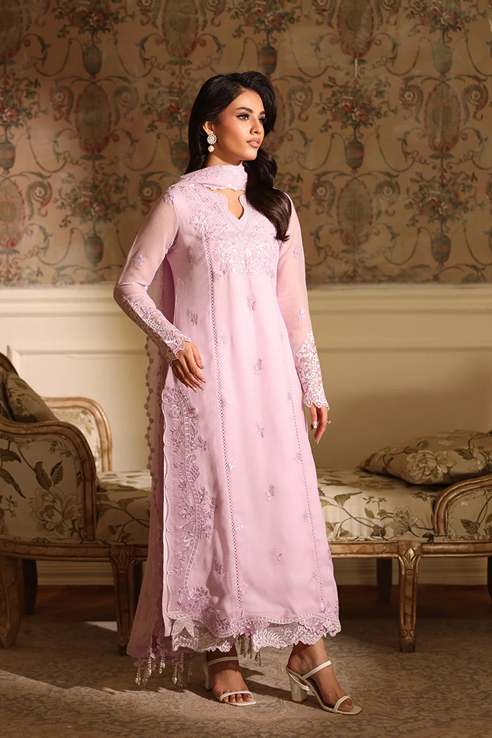 Azure 3 Piece Custom Stitched Suit - Pink - LB30978