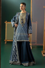 Gul Ahmed 3 Piece Custom Stitched Suit - Blue - LB31355
