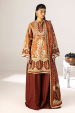Gul Ahmed 3 Piece Custom Stitched Suit - Rust - LB31366