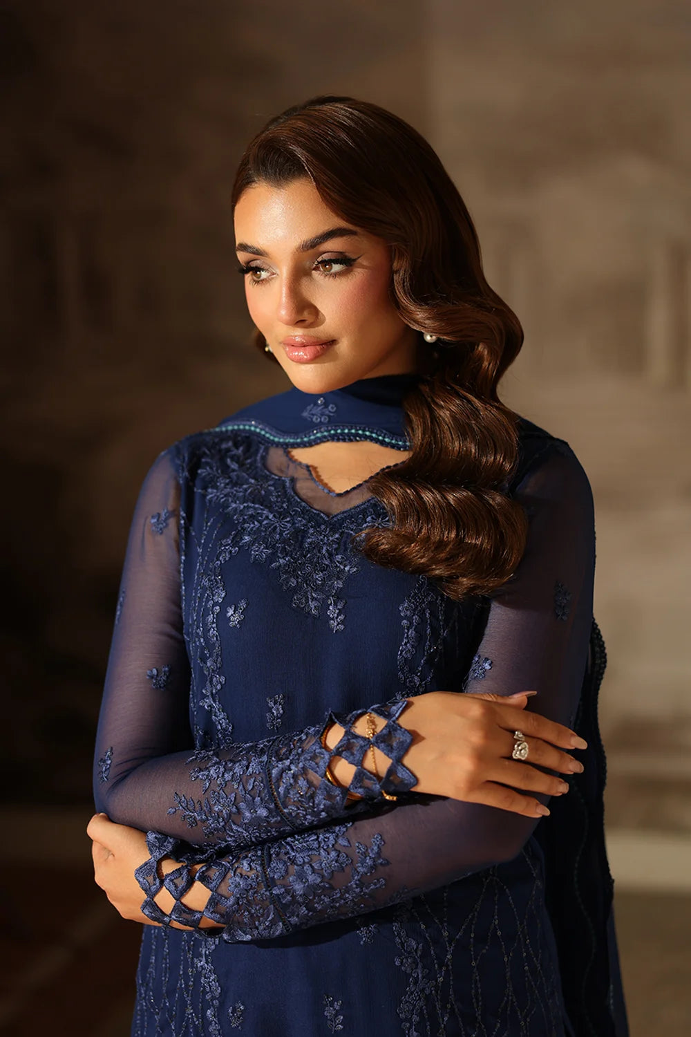 Azure 3 Piece Custom Stitched Suit - Blue - LB30980