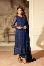 Azure 3 Piece Custom Stitched Suit - Blue - LB30980