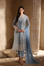 Azure 3 Piece Custom Stitched Suit - Blue - LB31071