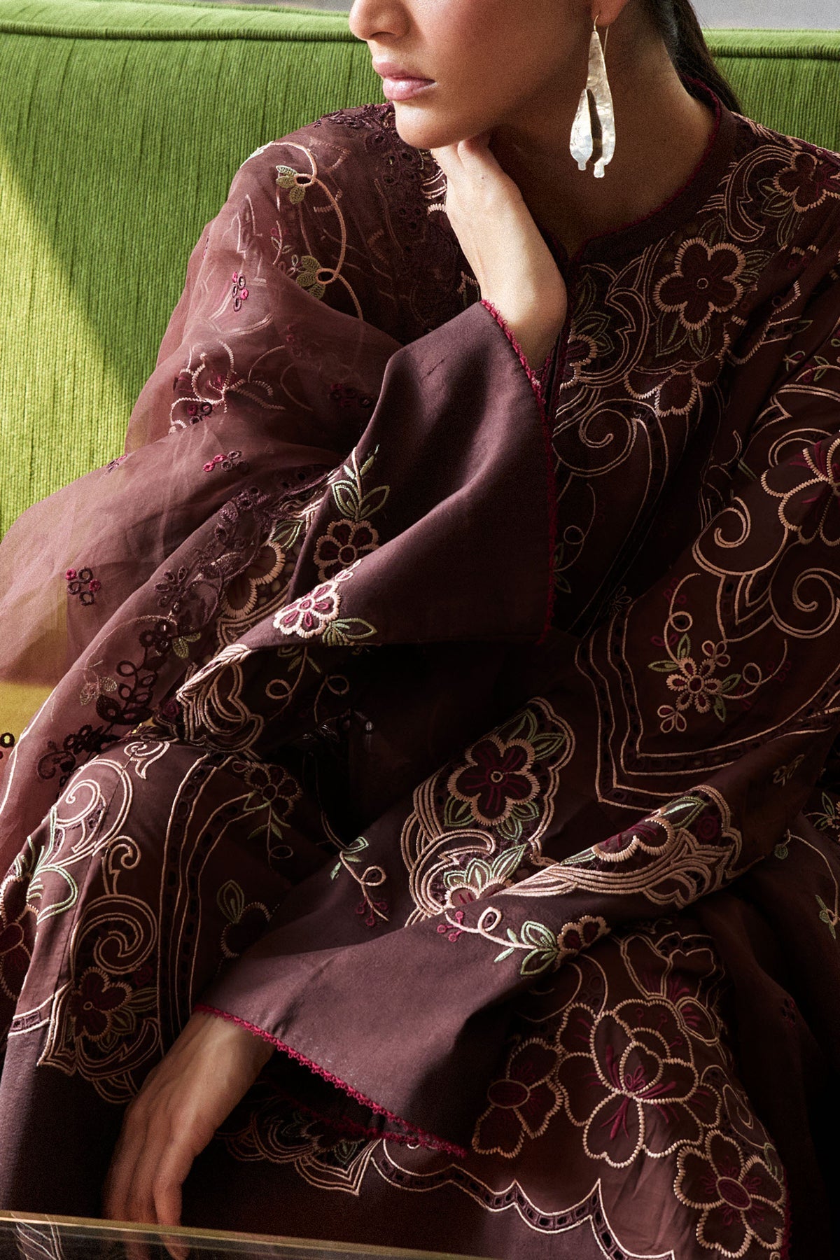 Zara Shahjahan 3 Piece Custom Stitched Suit - Brown - LB29653