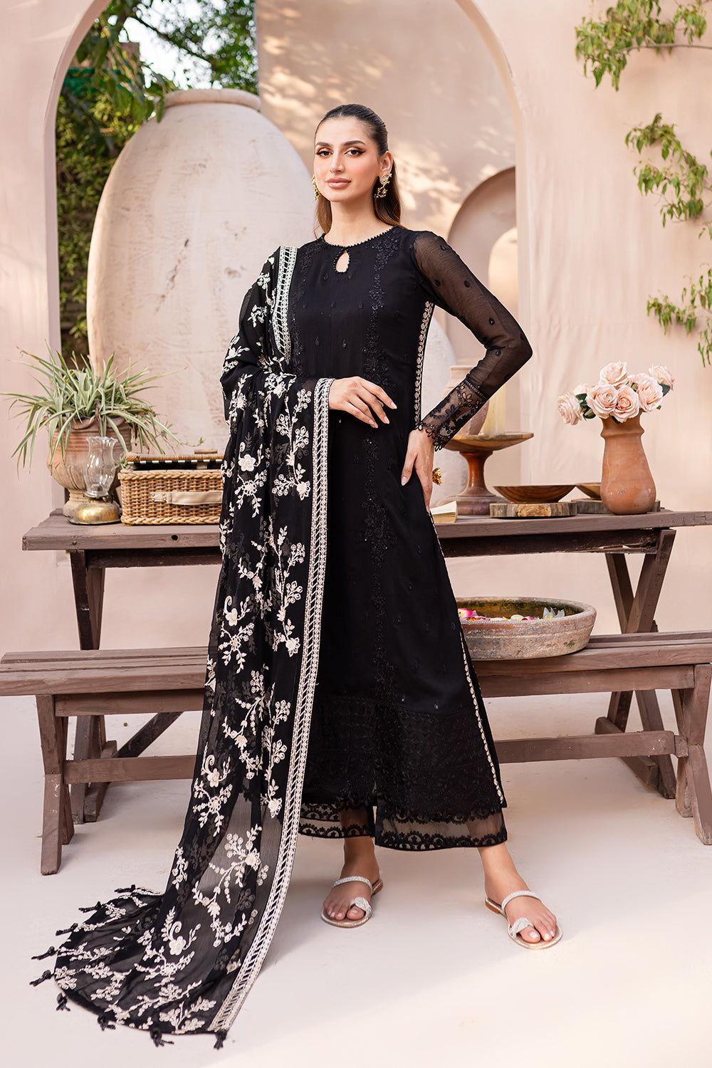 Azure 3 Piece Custom Stitched Suit - Black - LB287279