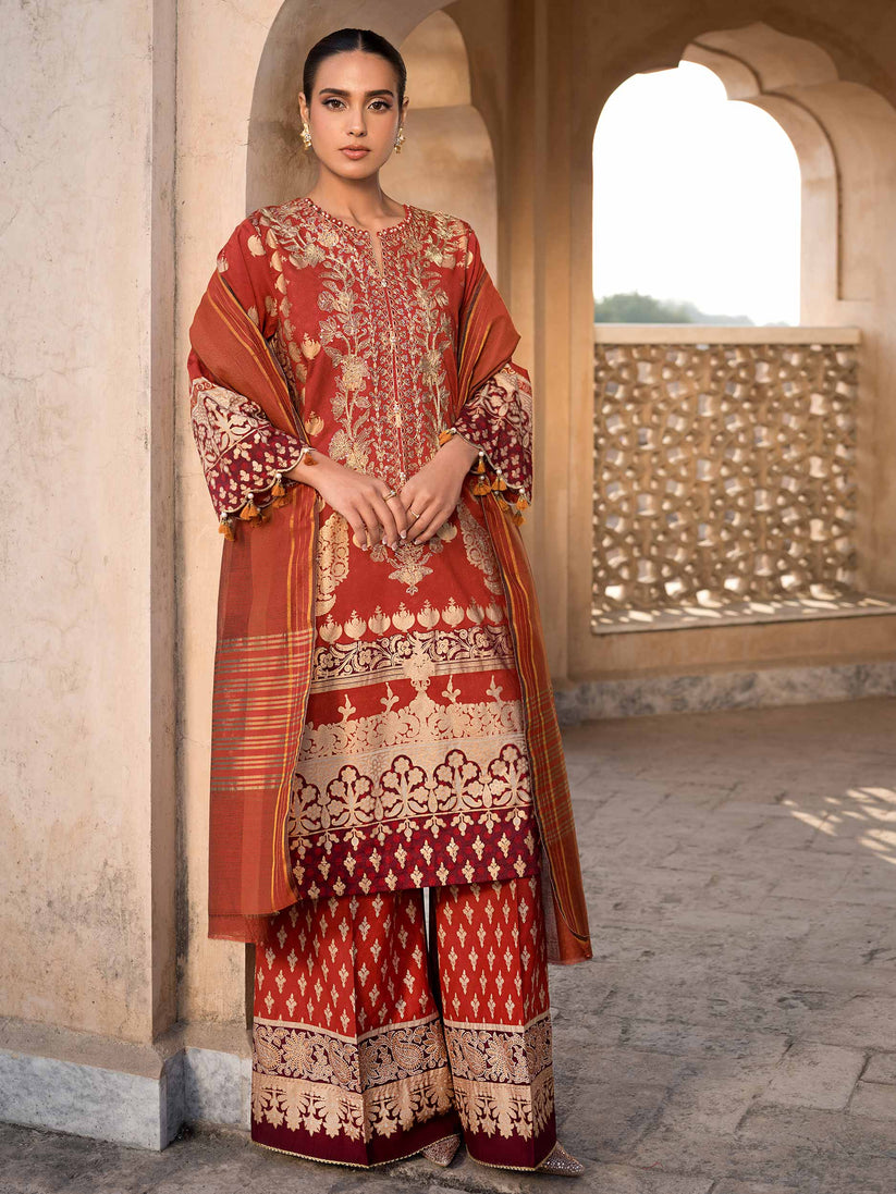 Limelight 3 Piece Custom Stitched Suit - Orange - LB29641