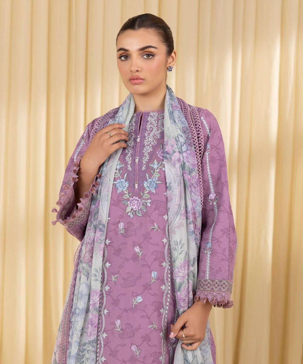 Sapphire 3 Piece Custom Stitched Suit - Purple - LB30178