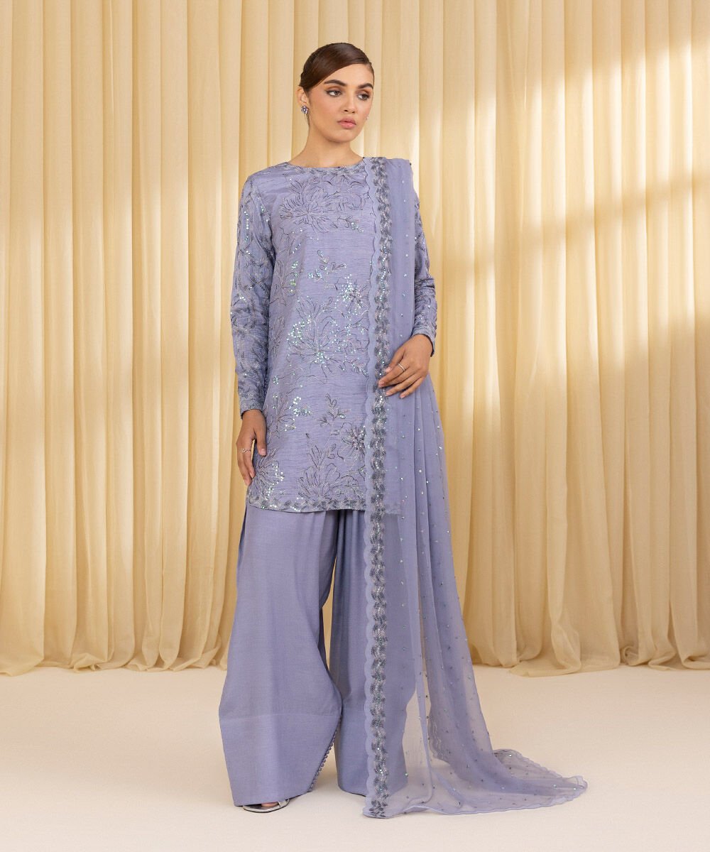 Sapphire 3 Piece Custom Stitched Suit - Purple - LB30188