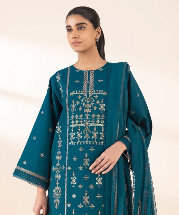 Sapphire 3 Piece Custom Stitched Suit - Teal - LB30101