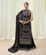 Sapphire 3 Piece Custom Stitched Suit - Black - LB30797