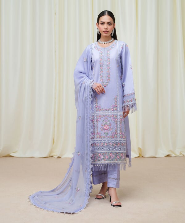 Sapphire 3 Piece Custom Stitched Suit - Purple - LB30849