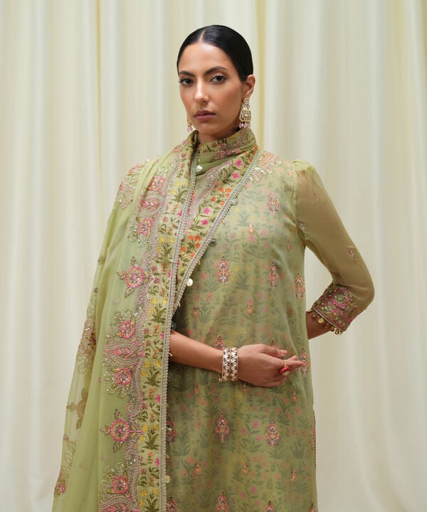 Sapphire 3 Piece Custom Stitched Suit - Green - LB30810