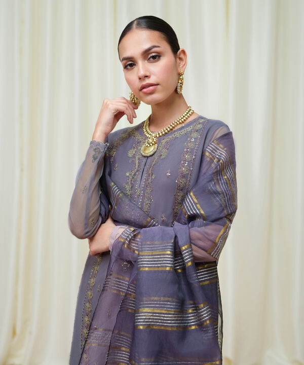 Sapphire 3 Piece Custom Stitched Suit - Purple - LB30807