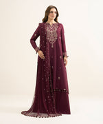 Sapphire 3 Piece Custom Stitched Suit - Plum - LB31282
