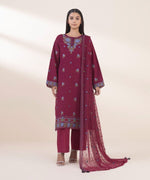 Sapphire 3 Piece Custom Stitched Suit - Maroon - LB30103