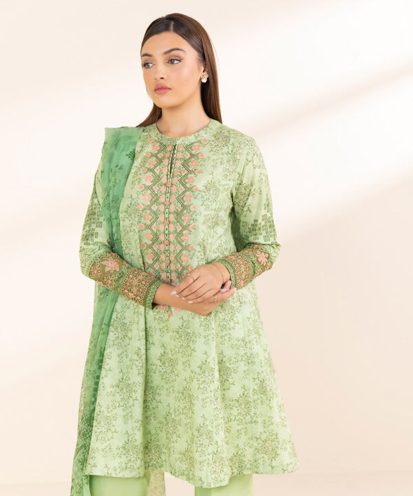 Sapphire 3 Piece Custom Stitched Suit - Green - LB30102