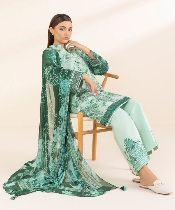 Sapphire 3 Piece Custom Stitched Suit - Green - LB30099