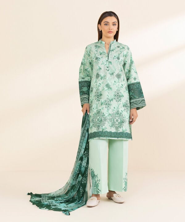 Sapphire 3 Piece Custom Stitched Suit - Green - LB30099