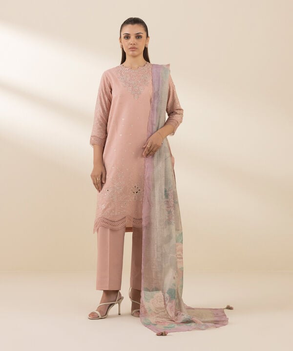 Sapphire 3 Piece Custom Stitched Suit - Pink - LB30110