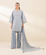 Sapphire 3 Piece Custom Stitched Suit - Gray - LB30082