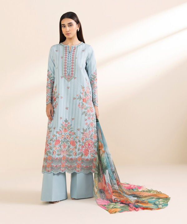 Sapphire 3 Piece Custom Stitched Suit - Blue - LB30093