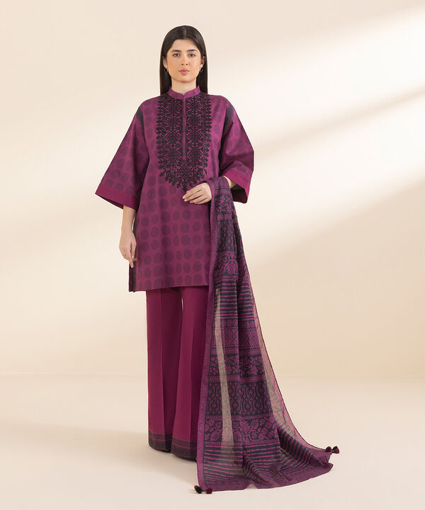 Sapphire 3 Piece Custom Stitched Suit - Purple - LB30091