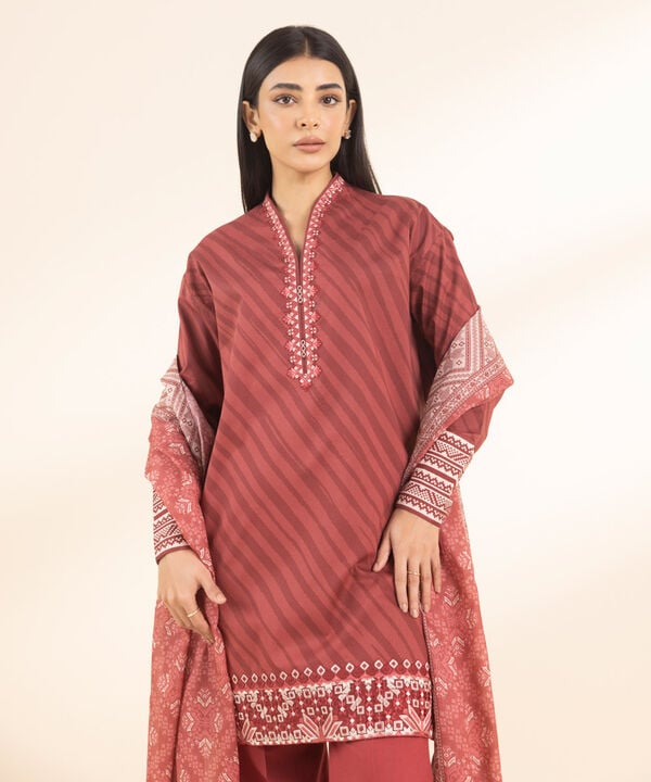 Sapphire 3 Piece Custom Stitched Suit - Red - LB30100