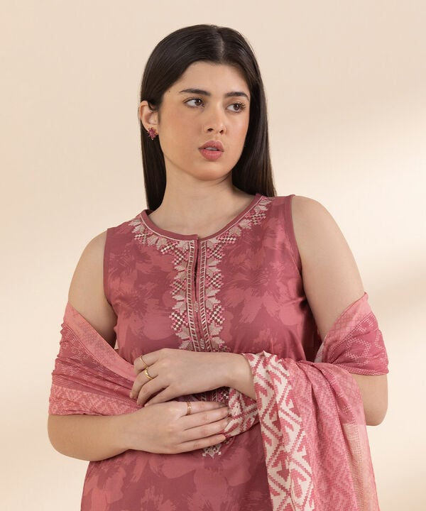 Sapphire 3 Piece Custom Stitched Suit - Pink - LB30098