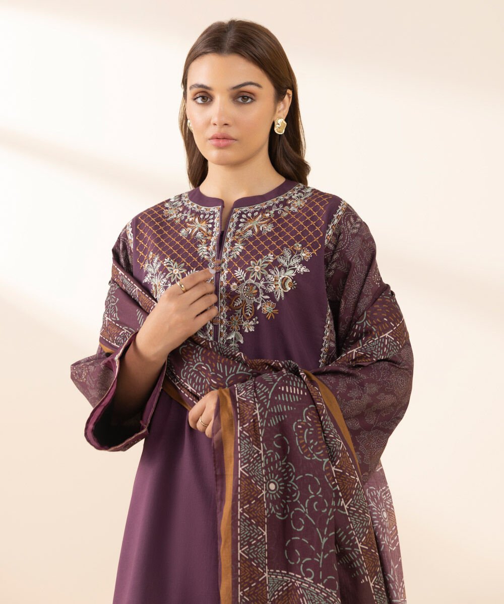 Sapphire 3 Piece Custom Stitched Suit - Purple - LB30145