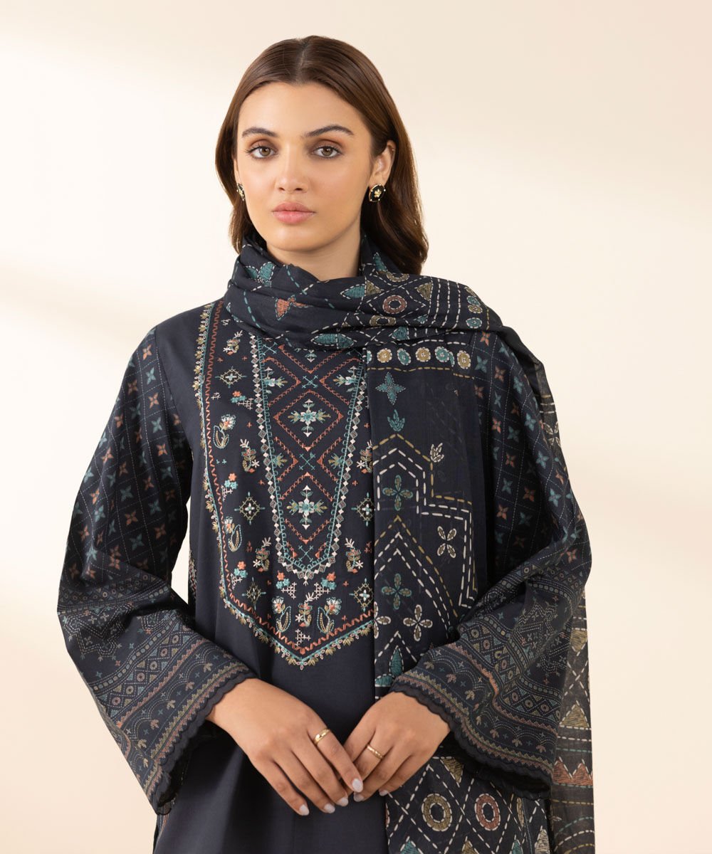 Sapphire 3 Piece Custom Stitched Suit - Black - LB30205