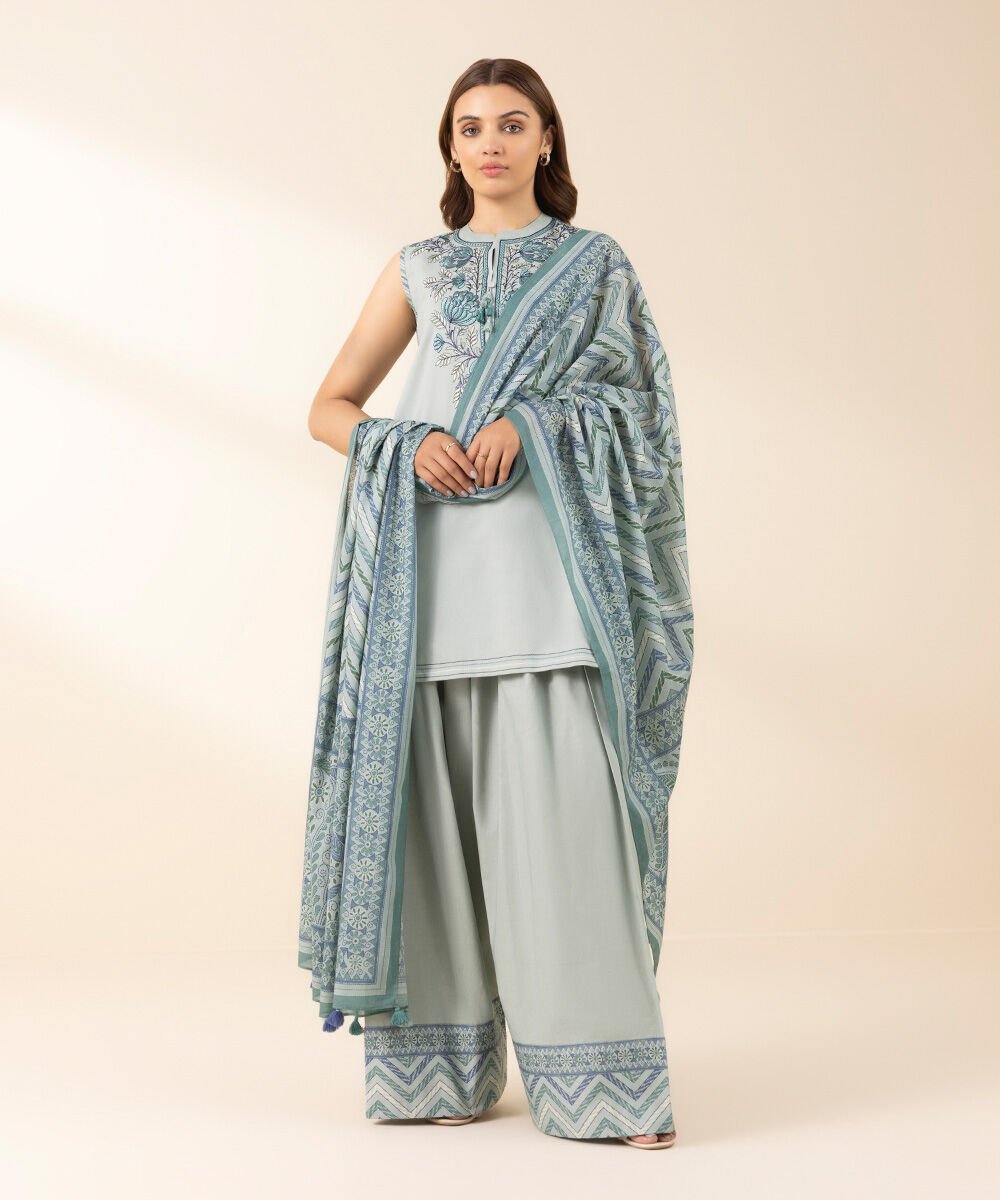 Sapphire 3 Piece Custom Stitched Suit - Green - LB30191