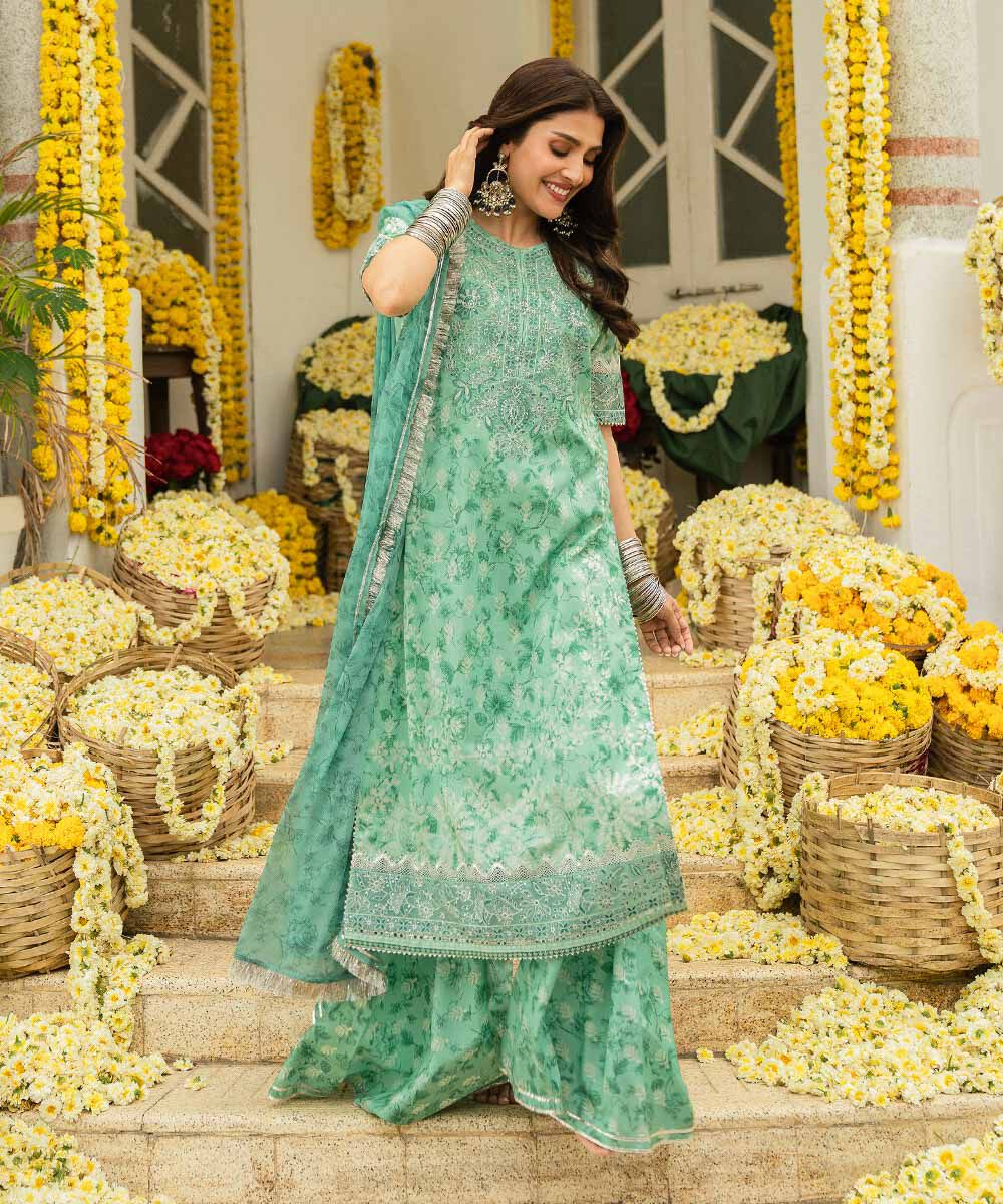 Sapphire 3 Piece Custom Stitched Suit - Green - LB30133