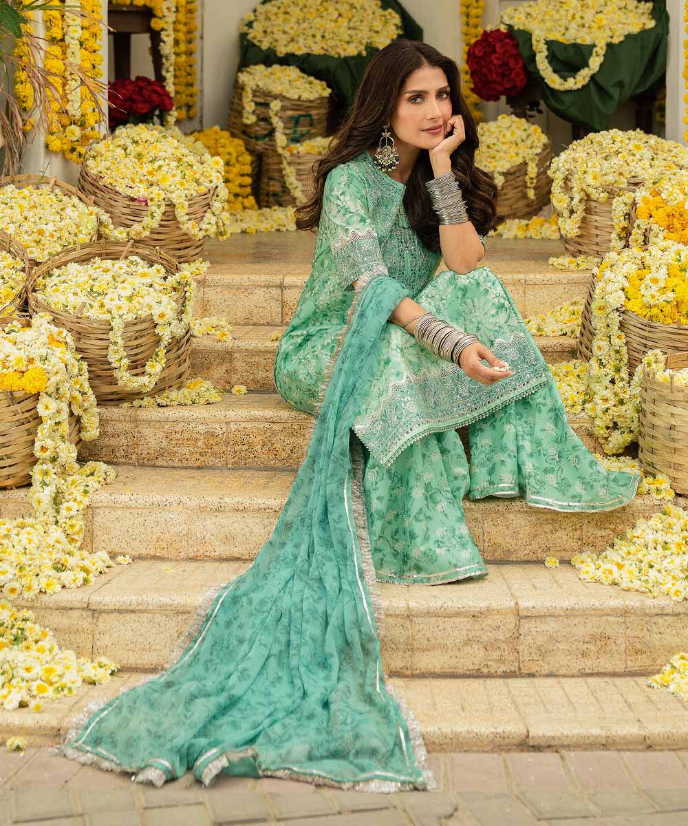 Sapphire 3 Piece Custom Stitched Suit - Green - LB30133