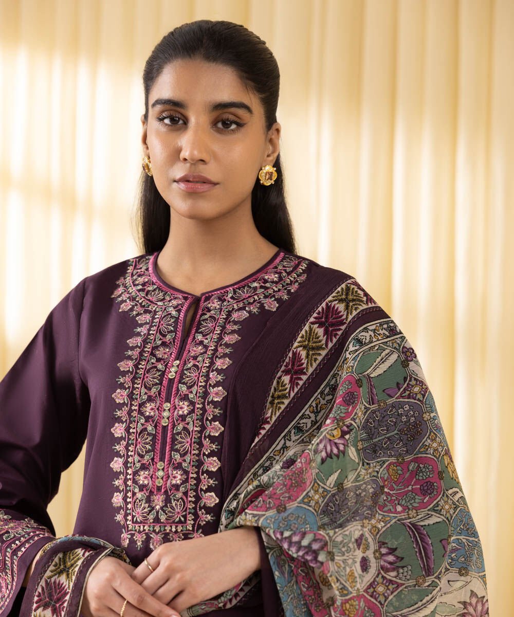 Sapphire 3 Piece Custom Stitched Suit - Purple - LB30203