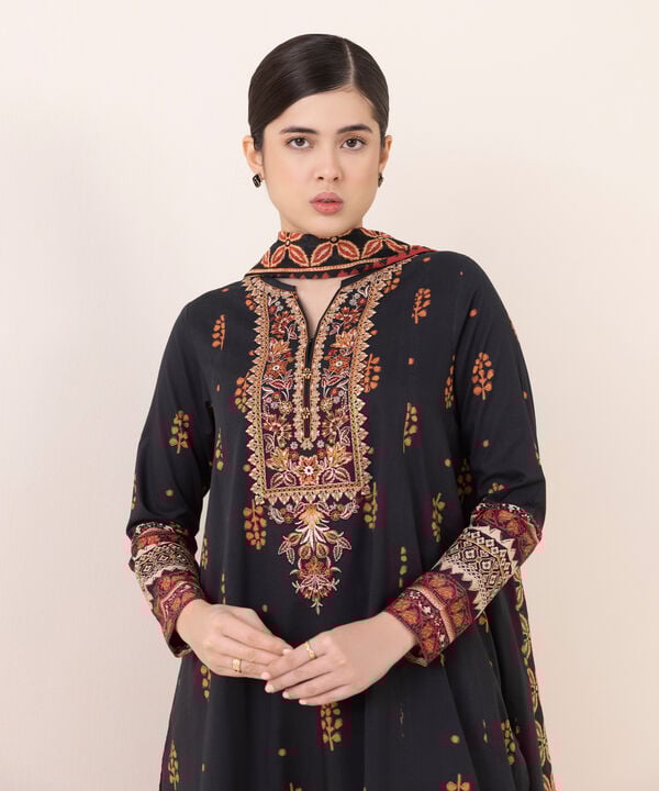 Sapphire 3 Piece Custom Stitched Suit - Black - LB30729