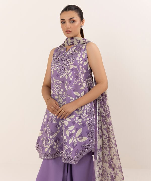 Sapphire 3 Piece Custom Stitched Suit - Purple - LB30732