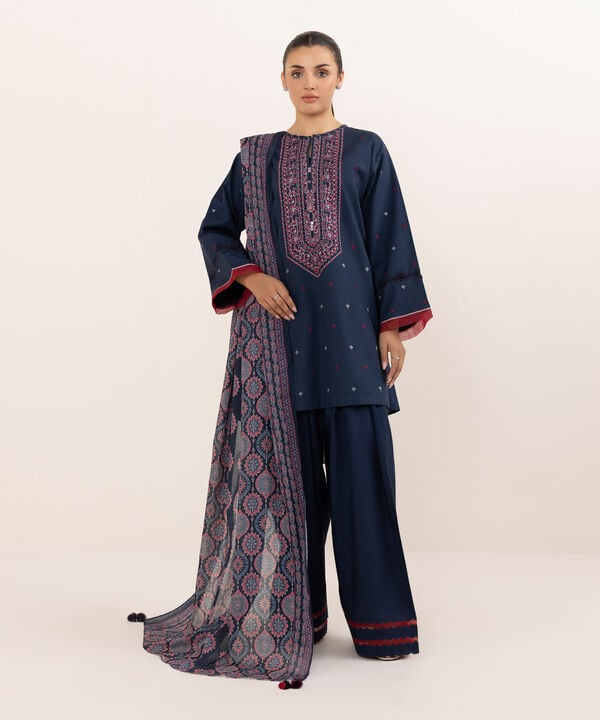 Sapphire 3 Piece Custom Stitched Suit - Blue - LB30715