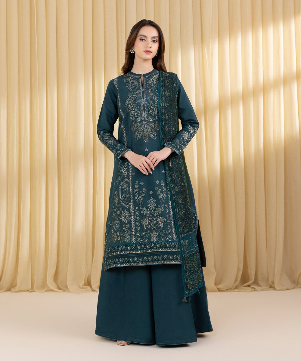 Sapphire 3 Piece Custom Stitched Suit - Green - LB30196