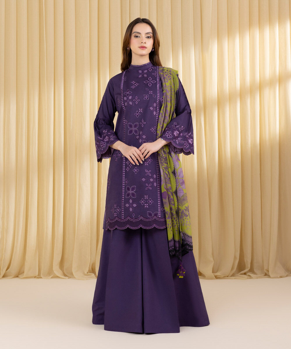 Sapphire 3 Piece Custom Stitched Suit - Purple - LB30153