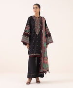 Sapphire 3 Piece Custom Stitched Suit - Black - LB30840