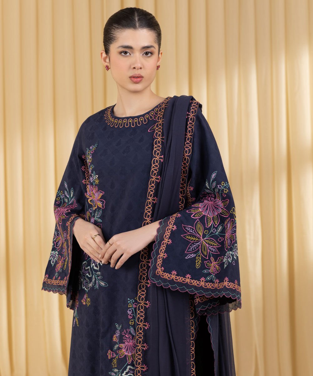 Sapphire 3 Piece Custom Stitched Suit - Blue - LB30144