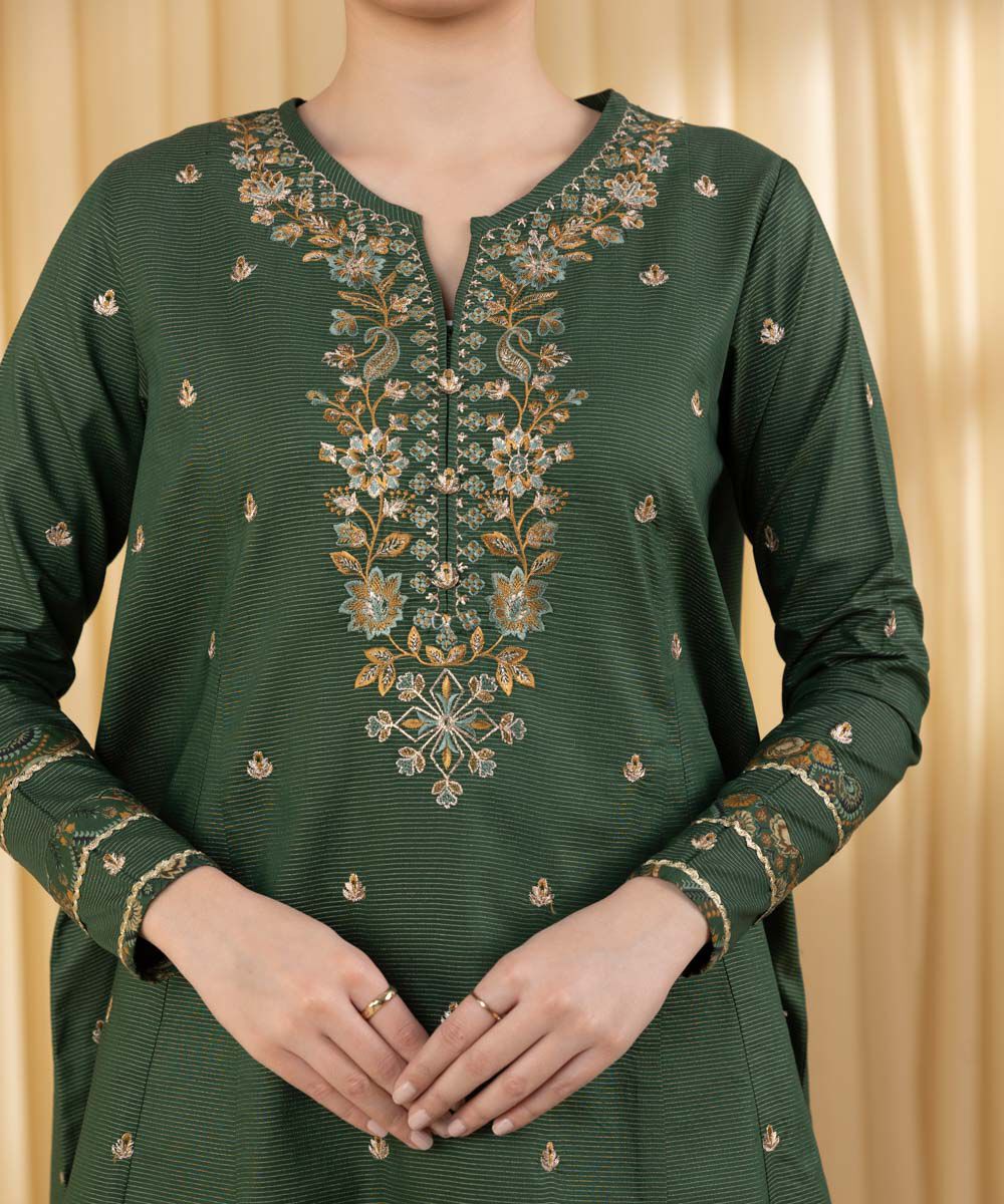 Sapphire 3 Piece Custom Stitched Suit - Green - LB30194
