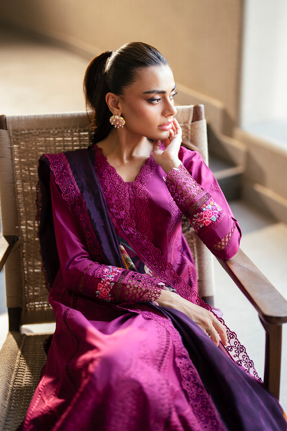 Azure 3 Piece Custom Stitched Suit - Purple - LB30430