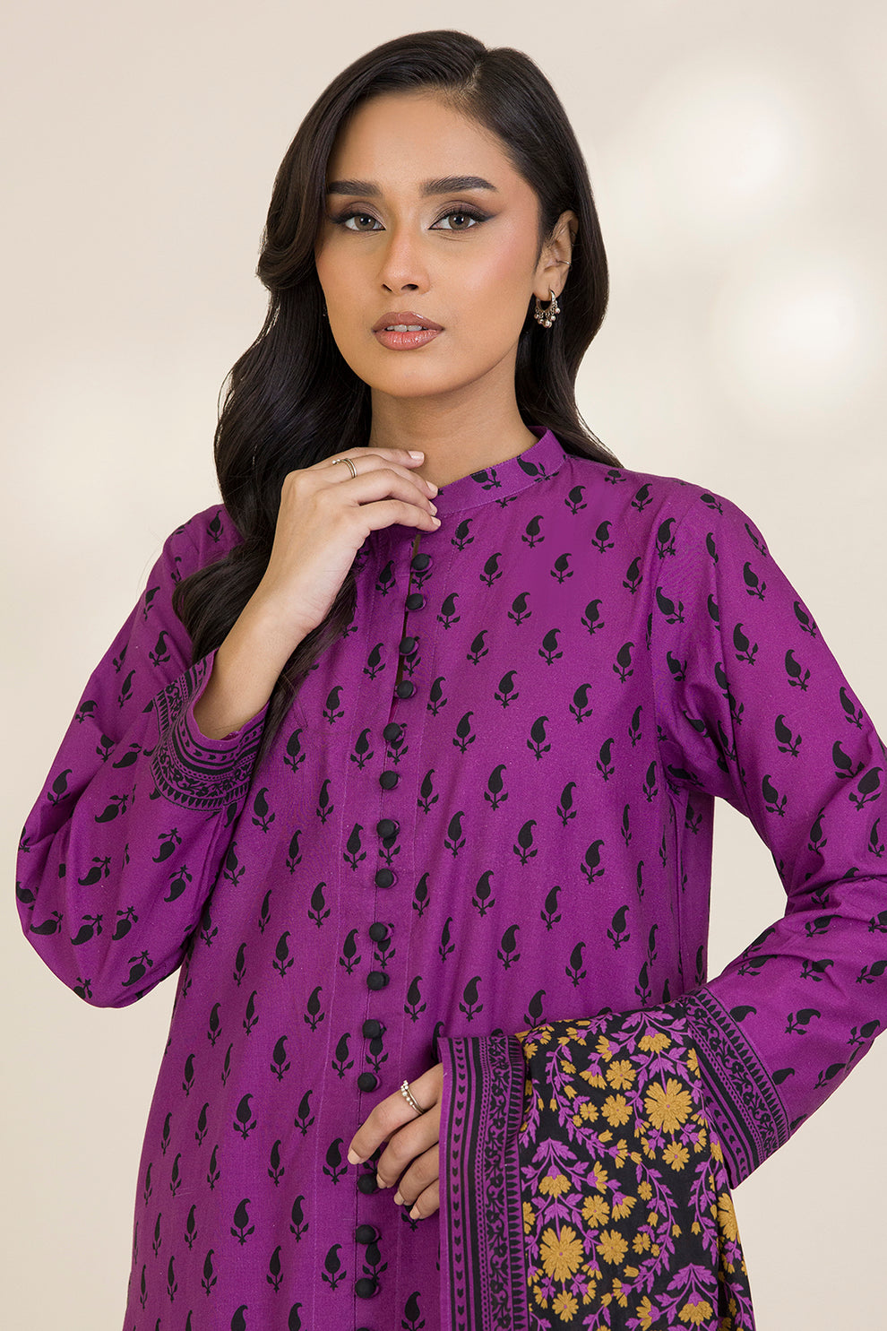 Zellbury 3 Piece Custom Stitched Suit - Purple - LB31045