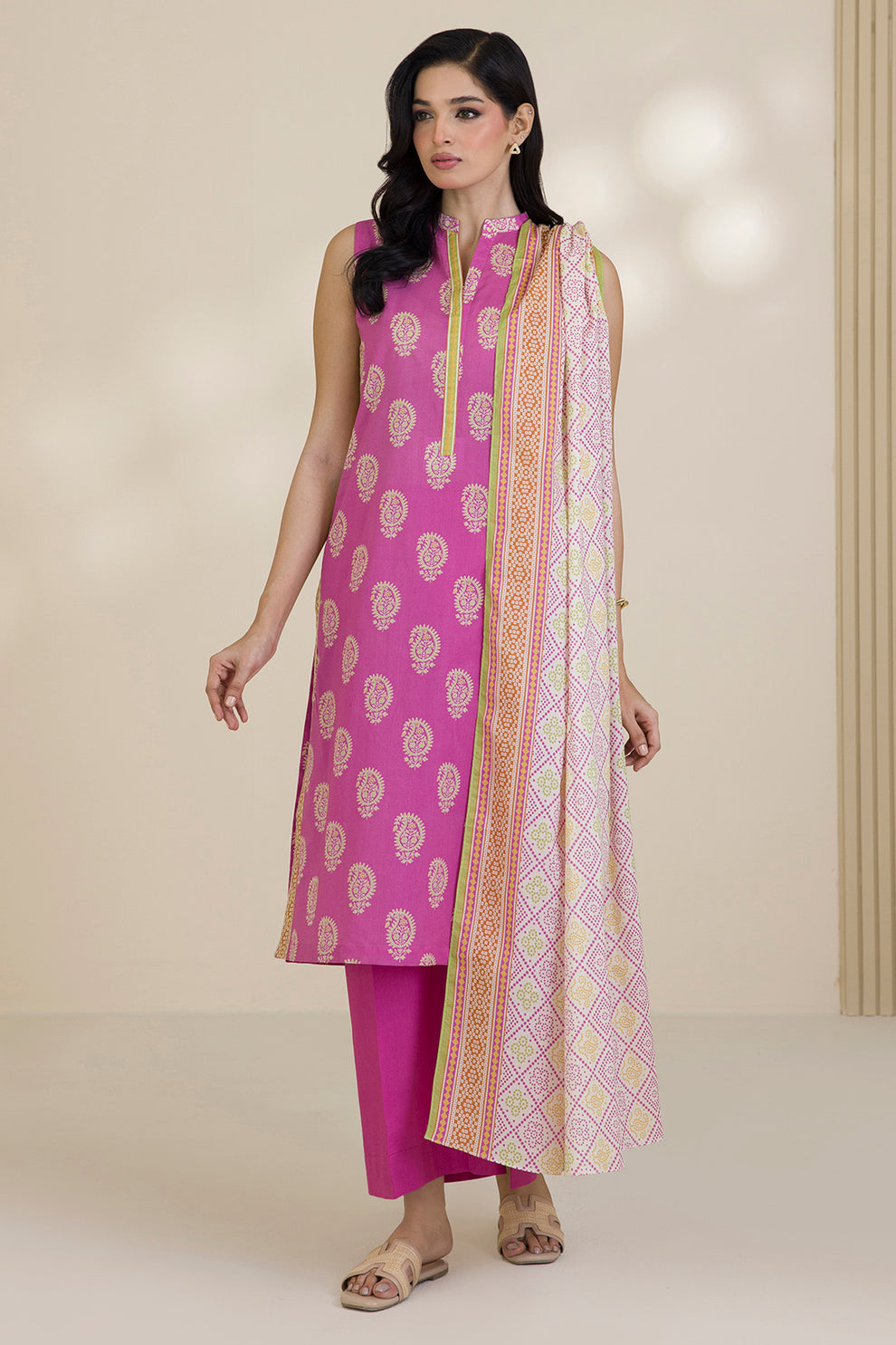 Zellbury 3 Piece Custom Stitched Suit - Pink - LB31031
