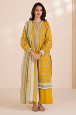 Zellbury 3 Piece Custom Stitched Suit - Yellow - LB31043