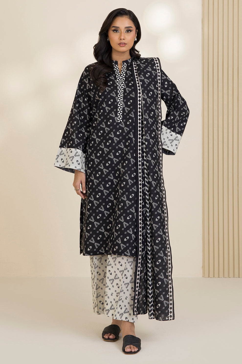 Zellbury 3 Piece Custom Stitched Suit - Black - LB31035