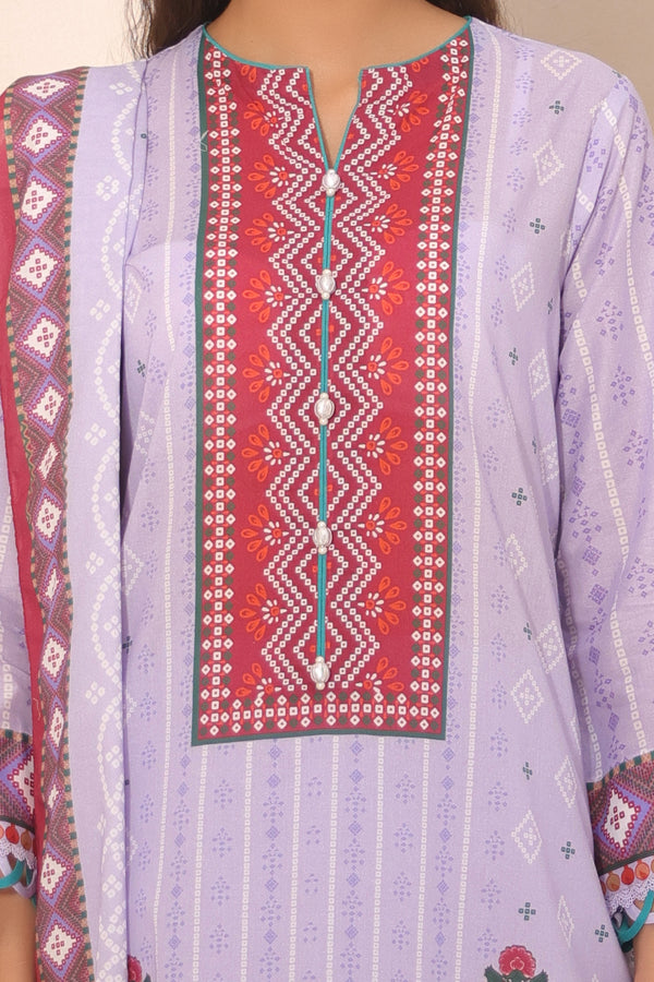 Zellbury 3 Piece Custom Stitched Suit - Purple - LB29918