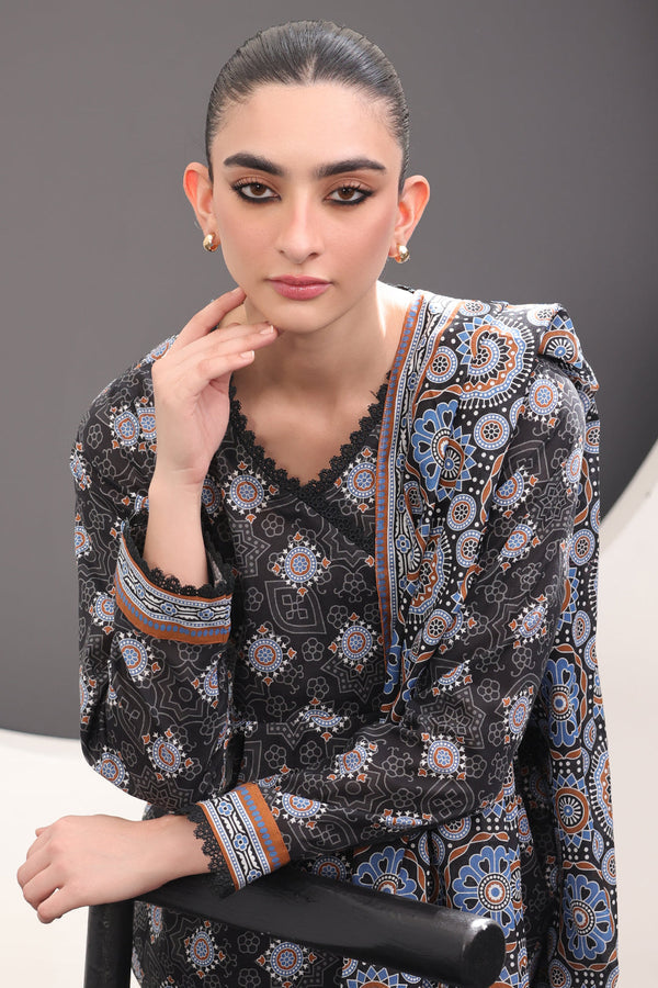 Zellbury 3 Piece Custom Stitched Suit - Black - LB29926