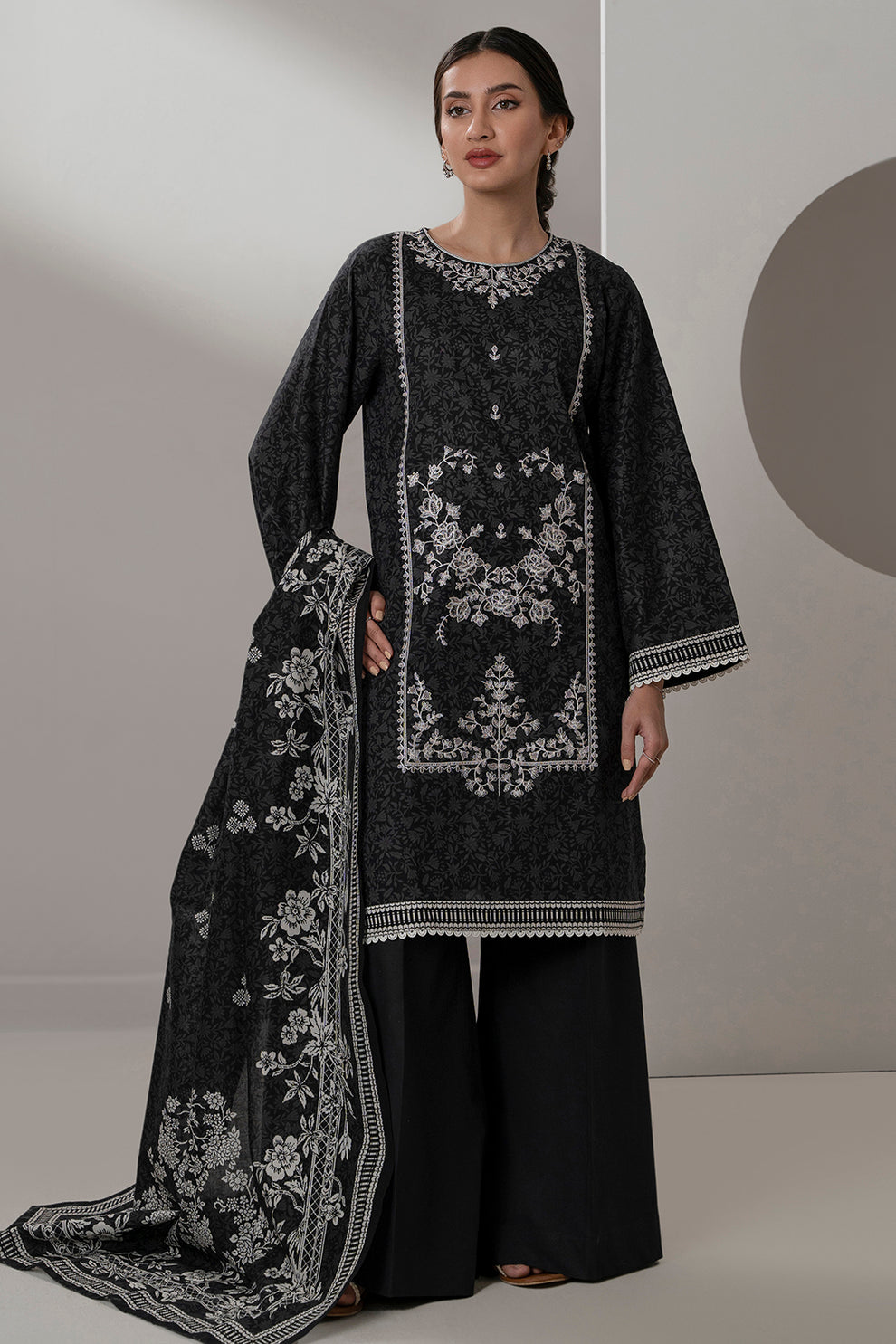 Zellbury 3 Piece Custom Stitched Suit - Black - LB30371